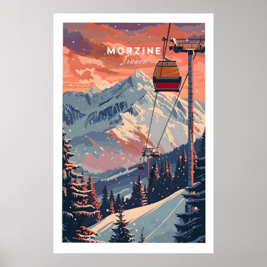 Morzine-kunstprint - Skiposter 1 Poster (Voorkant)