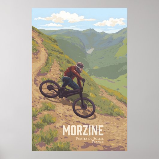Morzine Mountainbike Reisposter Poster (Voorkant)