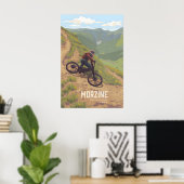 Morzine Mountainbike Reisposter Poster (Thuiskantoor)