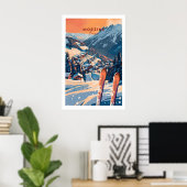 Morzine Muur Kunstprint - Ski Poster 1 (Thuiskantoor)