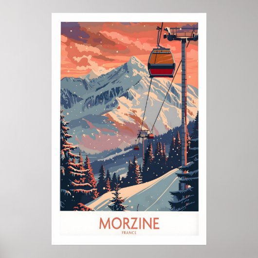 Morzine Poster - Ski Print Frankrijk 1 (Voorkant)