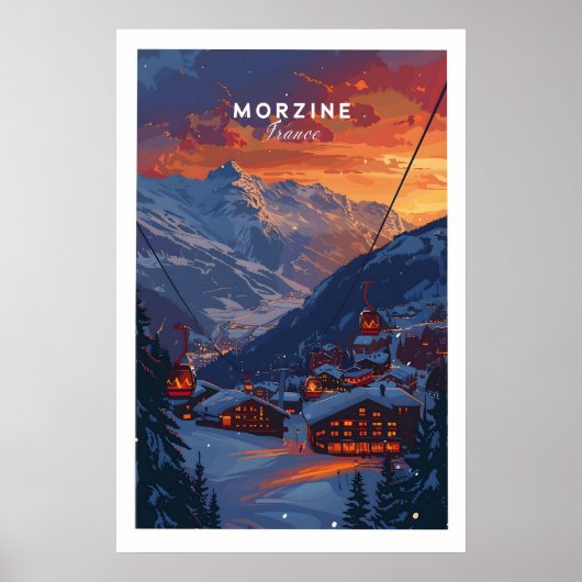 Morzine Print Frankrijk - Ski Poster 1 (Voorkant)