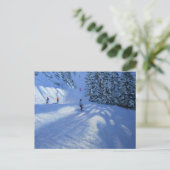 Morzine ski run briefkaart (Staand voorkant)