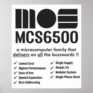 MOS 6500-reeks van Poster met microprocessors