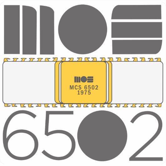 MOS 6502 sticker (Voorkant)