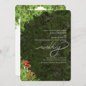 Mos en champignons Elegante moderne bruiloft Kaart (Voorkant / Achterkant)