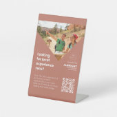 Mos en magnolia's voetstuk reclamebord met voetstuk (Voorkant)