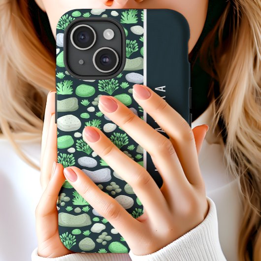 Mos en stenen aangepaste gepersonaliseerde naam Case-Mate iPhone case