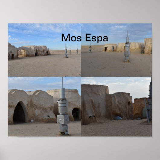 Mos Espa op de planeet Tatooine Poster (Voorkant)