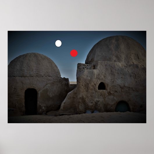 Mos Espa op de planeet Tatooine Poster (Voorkant)