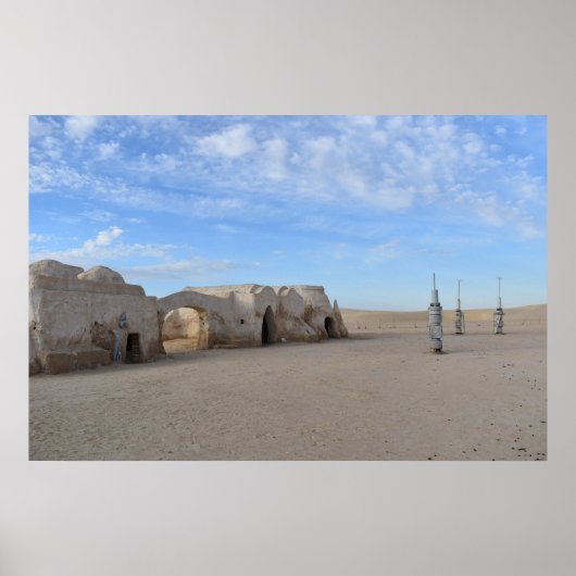 Mos Espa op de planeet Tatooine Poster (Voorkant)