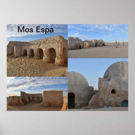 Mos Espa op de planeet Tatooine Poster (Voorkant)