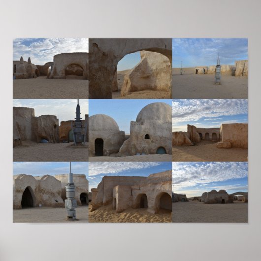 Mos Espa op de planeet Tatooine Poster (Voorkant)