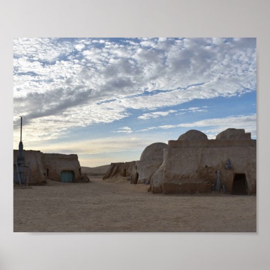 Mos Espa op de planeet Tatooine  Poster (Voorkant)