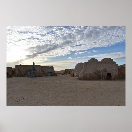 Mos Espa op de planeet Tatooine Poster (Voorkant)