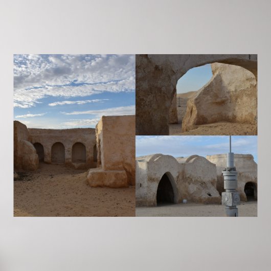 Mos Espa op de planeet Tatooine Poster (Voorkant)