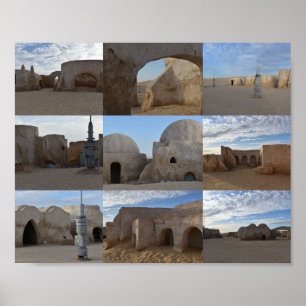 Mos Espa op de planeet Tatooine  Poster