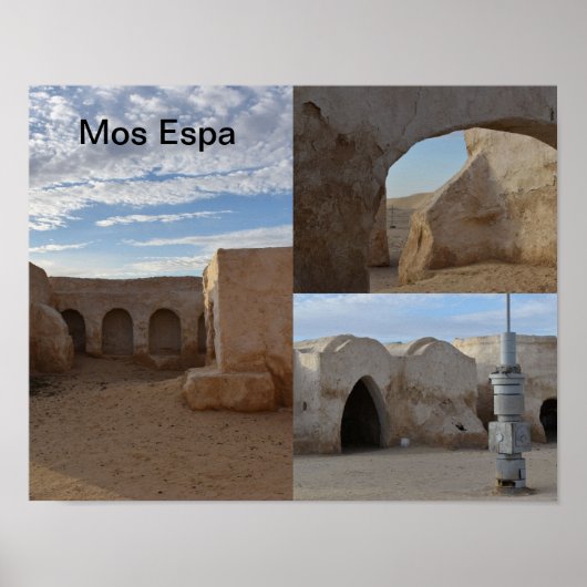 Mos Espa op de planeet Tatooine Poster (Voorkant)