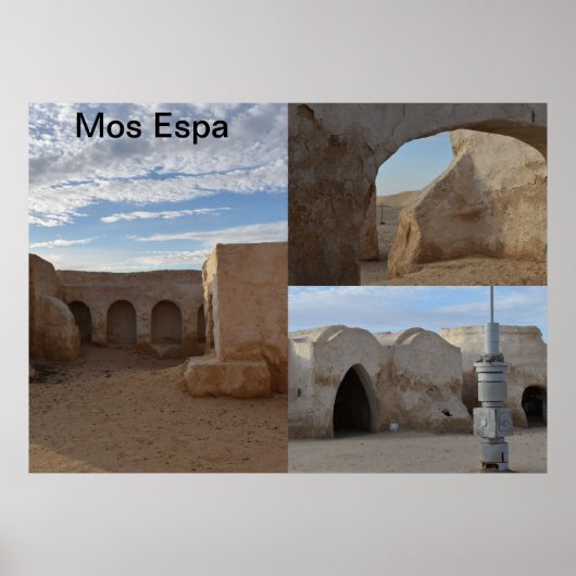 Mos Espa op de planeet Tatooine Poster (Voorkant)