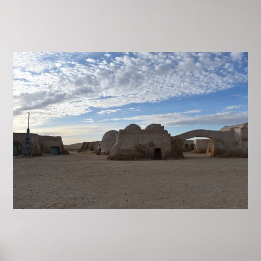 Mos Espa op de planeet Tatooine Poster (Voorkant)