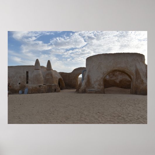 Mos Espa op de planeet Tatooine Poster (Voorkant)