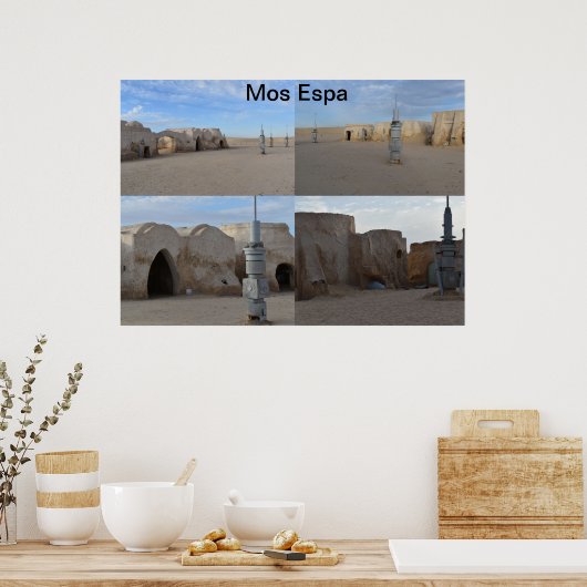 Mos Espa op planeet Tatooine Poster (Keuken)