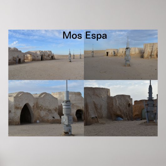 Mos Espa op planeet Tatooine Poster (Voorkant)