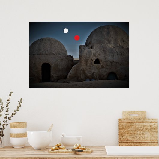 Mos Espa op planeet Tatooine Poster (Keuken)