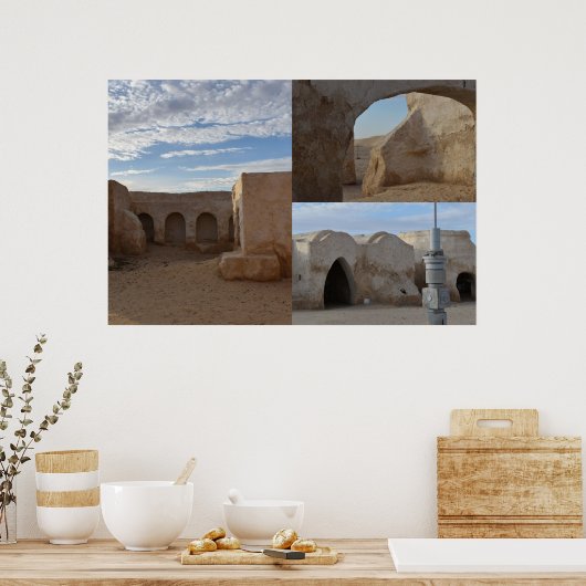 Mos Espa op planeet Tatooine Poster (Keuken)