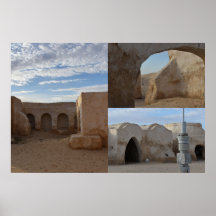 Mos Espa op planeet Tatooine Poster
