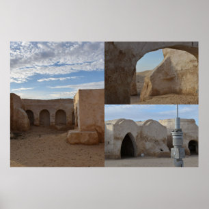 Mos Espa op planeet Tatooine Poster