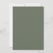 Mos Goud Botanische Aquarel Bruiloft Kaart (Achterkant)