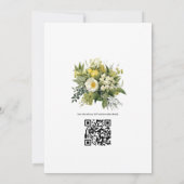 Mos Groen Bloemen Bruiloft Kaart (Achterkant)