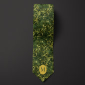 Mos Groen en Goud Botanisch Stropdas