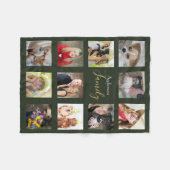 Mos GROEN Fotodeken Collage Instagram Fleece Deken (Voorkant (Horizontaal))