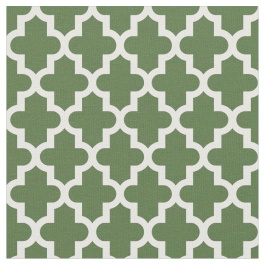 Mos Groene Marokkaanse Print Stof (Close Up)