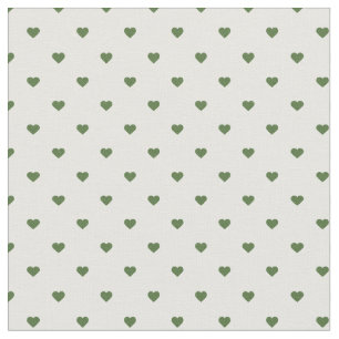 Mos Groene Polka Dot Harten Stof