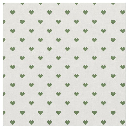 Mos Groene Polka Dot Harten Stof (Close Up)