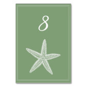 Mos Groene Zeestervis Tafelnummer Kaart (Achterkant)
