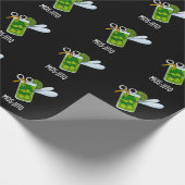 Mos-jito Funny Mojito Drink Pun Dark BG Cadeaupapier (Hoek)