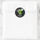 Mos-jito Funny Mojito Drink Pun Dark BG Ronde Sticker (Tas)