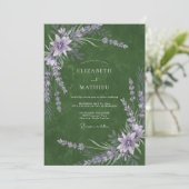 Mos Plum Wildflower Bruiloft Kaart (Staand voorkant)