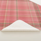 Mos Roos Roze en Groen Plaid Sherpa Deken (3/4)