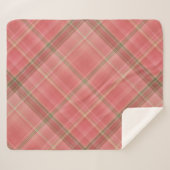 Mos Roos Roze en Groen Plaid Sherpa Deken (Voorkant (horizontaal))