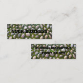 Mos, stenen en bloemen mini visitekaartje (Voorkant / Achterkant)