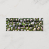 Mos, stenen en bloemen mini visitekaartje (Achterkant)