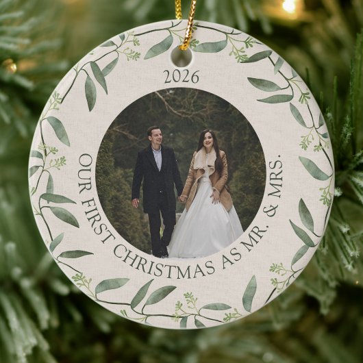 Mos & Varens | Eerste Kerstmis als meneer & mevrou Keramisch Ornament