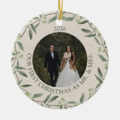 Mos & Varens | Eerste Kerstmis als meneer & mevrou Keramisch Ornament (Voorkant)