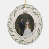 Mos & Varens | Eerste Kerstmis als meneer & mevrou Keramisch Ornament (Links)