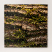 Mosachtige Boomstam Bosstructuur Legpuzzel (Horizontaal)